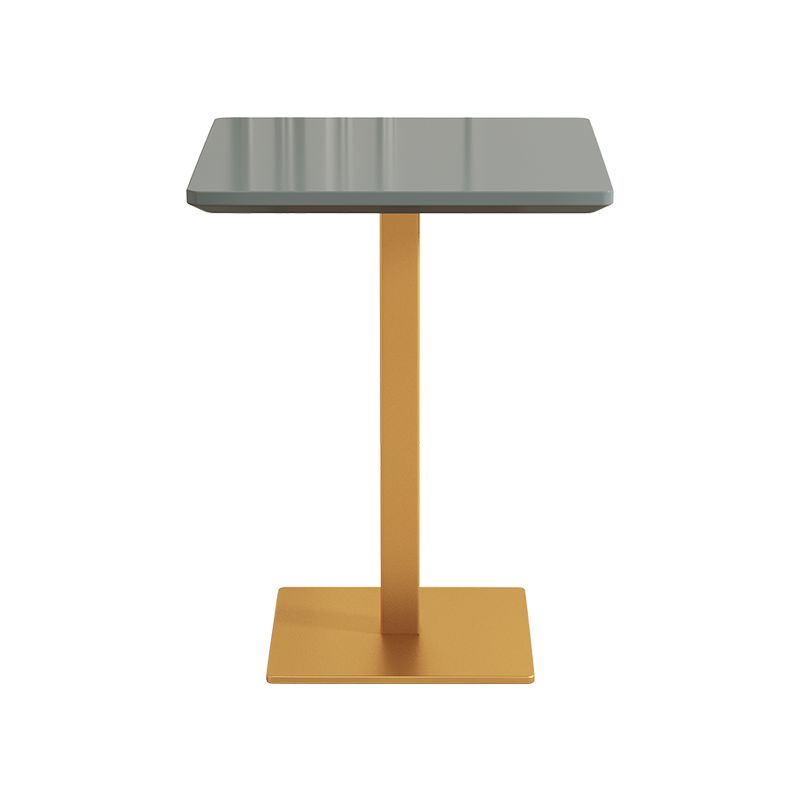 Iron Bar Table Industrial Bar Height Cocktail Table with Pedestal