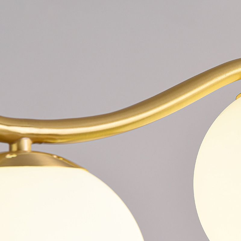 Industrial Style Globe Shape Island Lights Metal 3/4 Lights Pendant Light in Gold