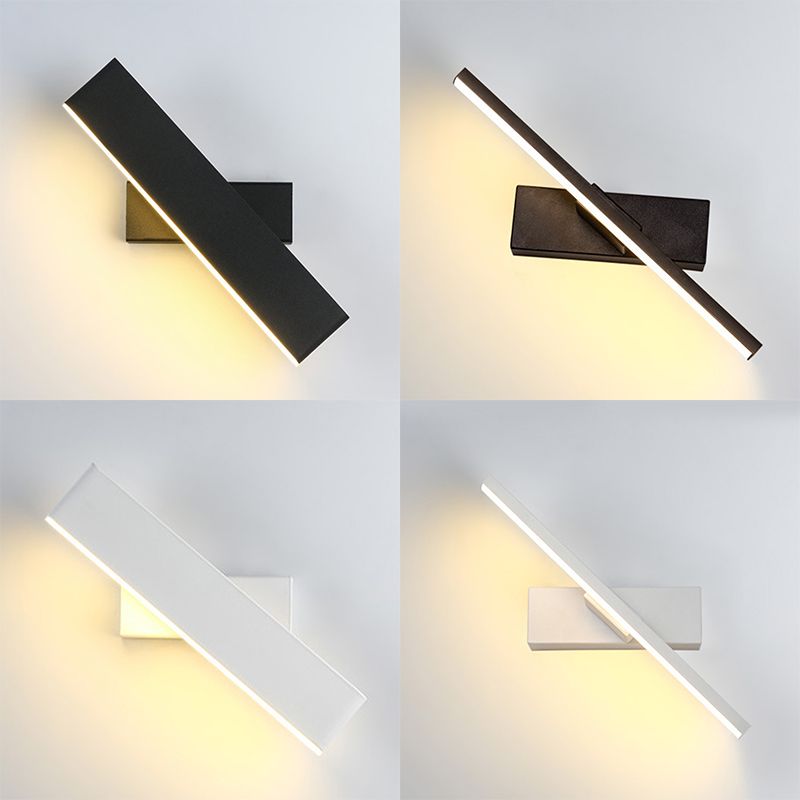 1-Licht linearer Schatten Wandleuchten moderner Metallmontageleuchte Metallmontage