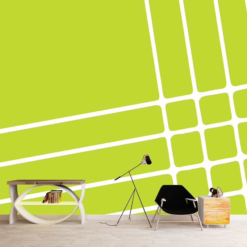 Lattice Geometry Customized Modern Wall Covering for Sleeping Room, Waterproofing