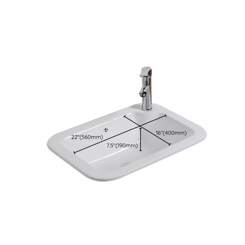 Traditional Square Wash Stand Ceramic Metal Undermount Bathroom Sink
