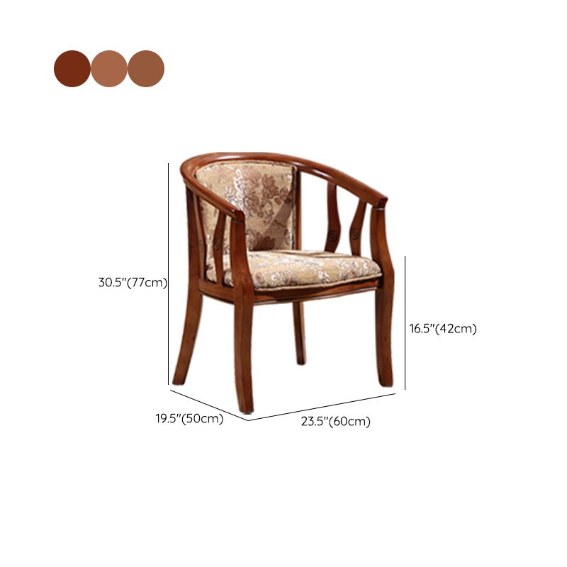 Indoor Solid Wood Frame Dining Arm Chair Upholstered Arm Chair