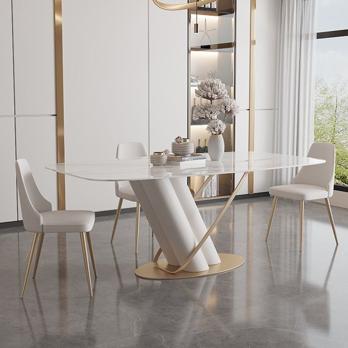Modern Style Dining Rectangle Table Dining Stone Table for Kitchen
