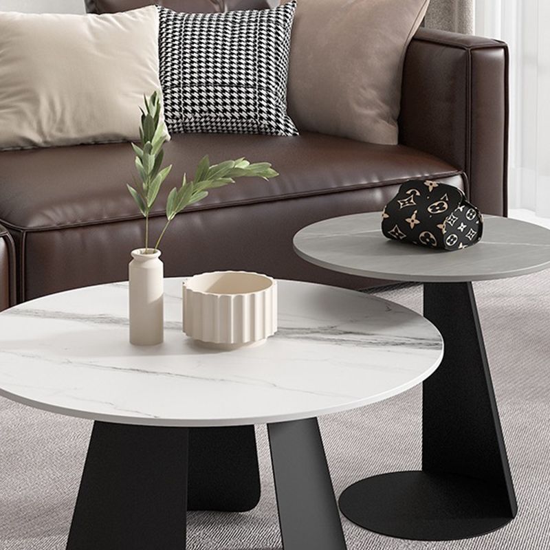 No Distressing End Table Modern Marble Living Room Side Table