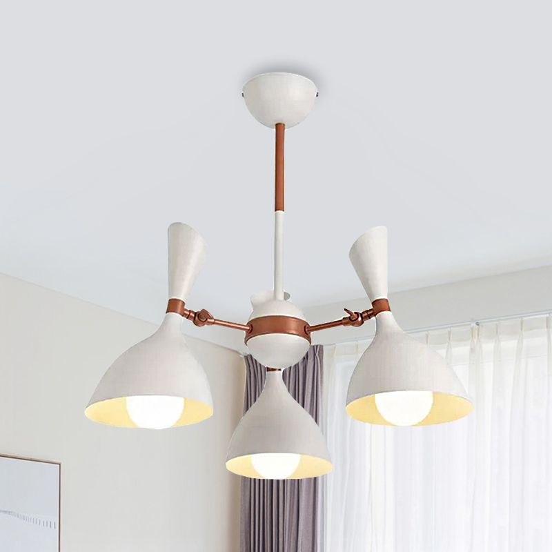 Living Room Kindergarten Pendant Light Metal Contemporary Monochrome Chandelier