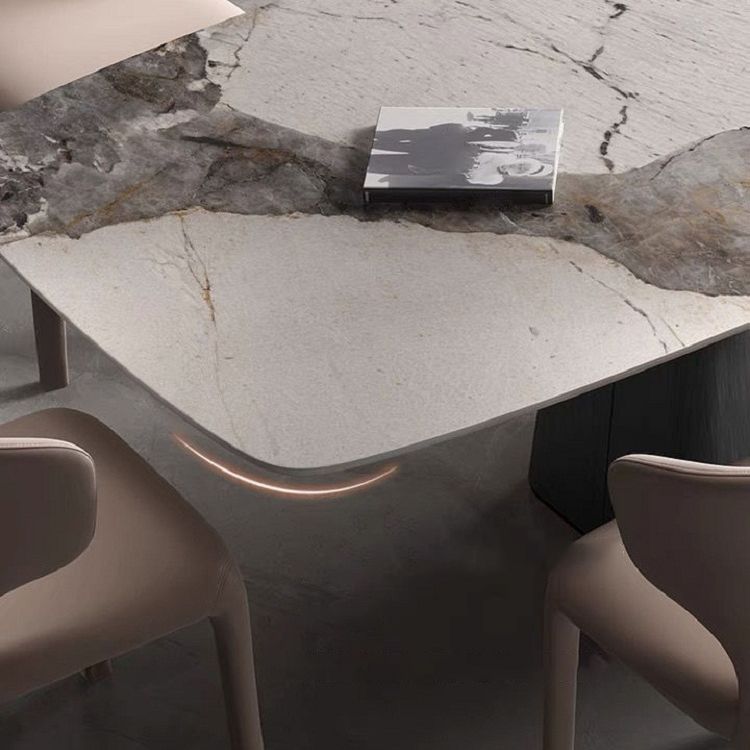 Contemporary Sintered Stone Dining Table Set 1/3/4/5/7 Pieces Dining Set for Home