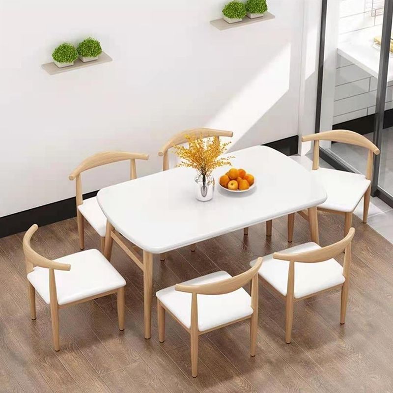 Modern Style Wood Dining Table 4 Legs Dining Table for Dining Room