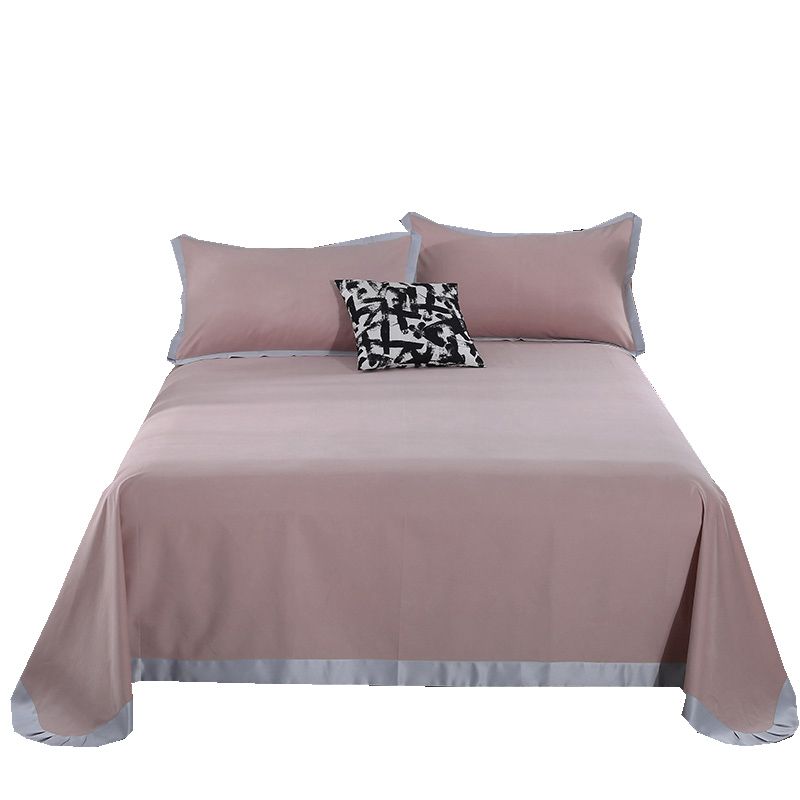 Modern Bed Sheet Set Solid Elegant Cotton Fitted Sheet for Bedroom
