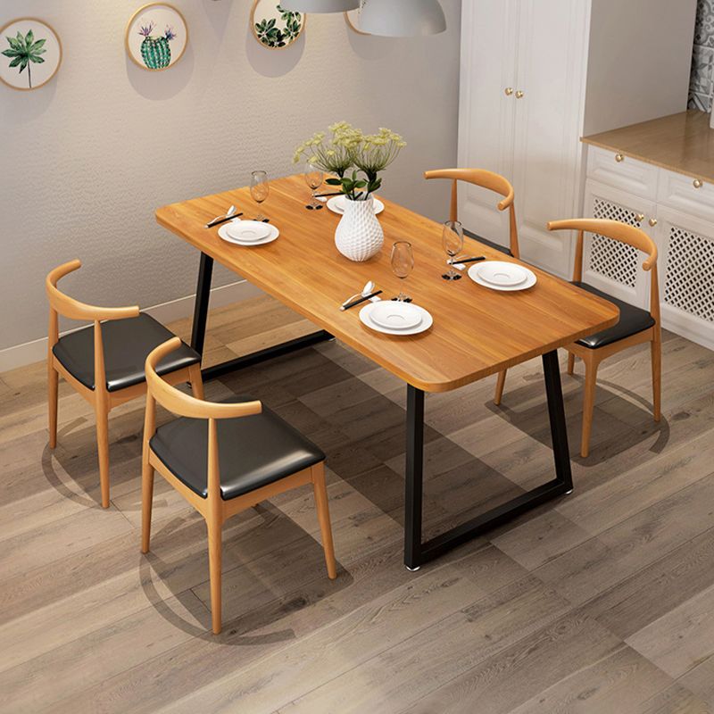 Industrial Dining Set 1/2/5 Pcs Solid Wood Dining Table and Chairs