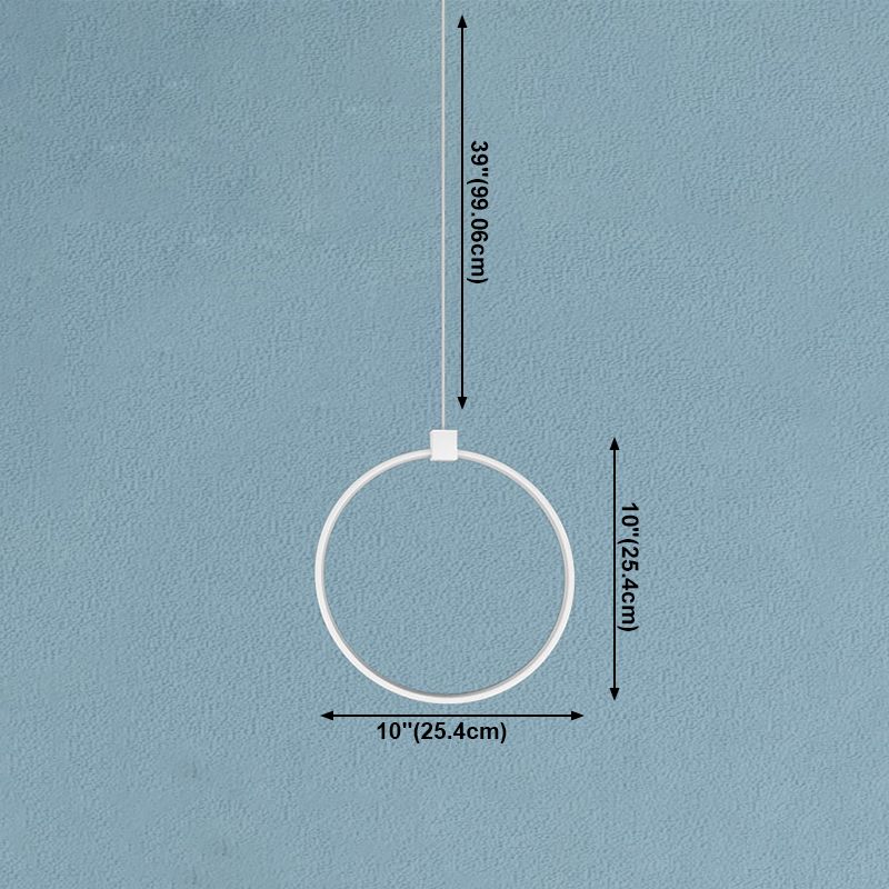 Pendre à LED linéaire blanc Lumière suspension en métal décoratif pour la salle des enfants