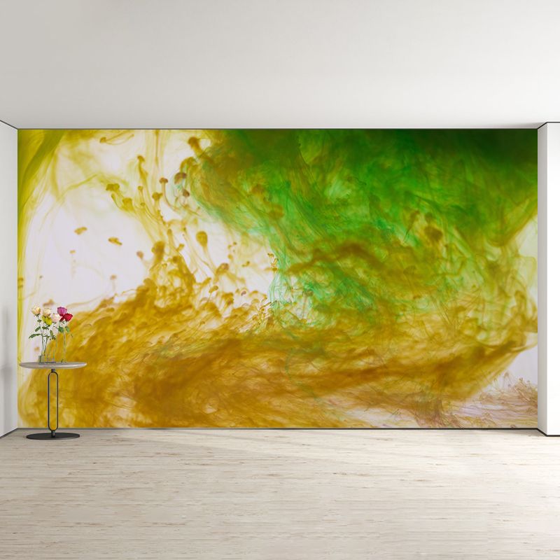 Contemporary Mural with Fusion of Two Inks Pattern Abstract Wall Art for Home Decor