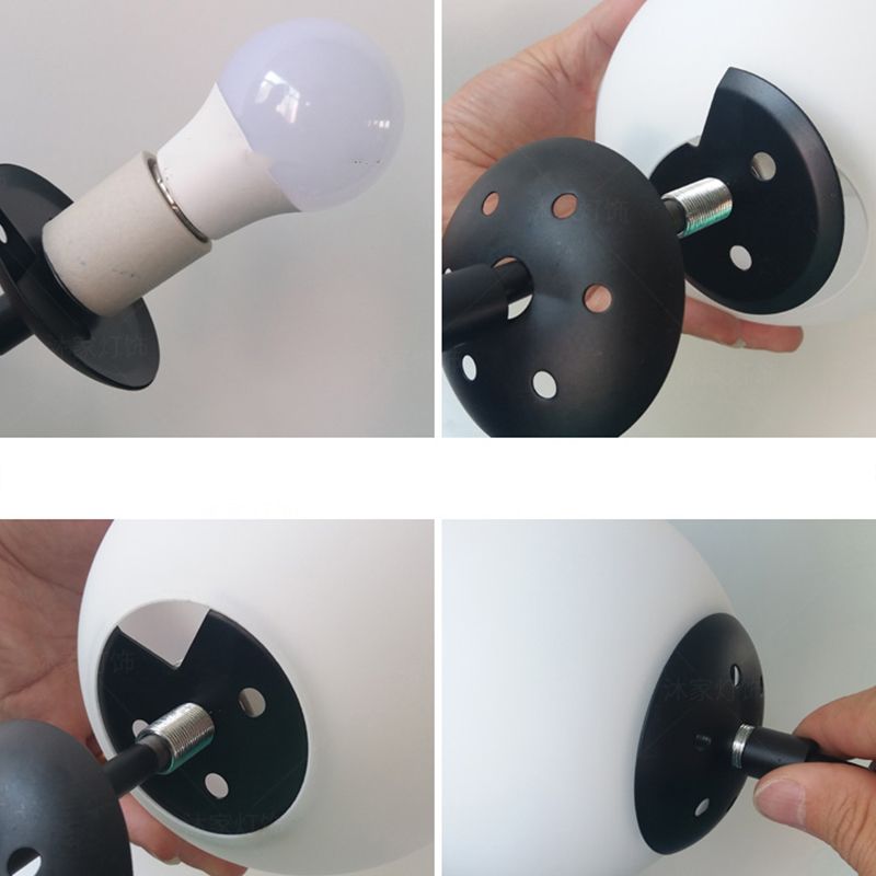 Nordic Globe Chandelier Glass Shade Multi Light Chandelier Pendant for Living Room