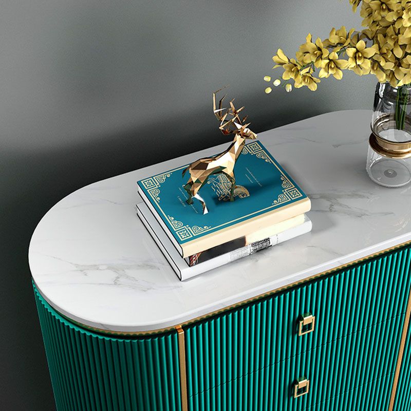 15.6-inch Width Glam Storage Chest Stone Dresser with 3/4 Drawers