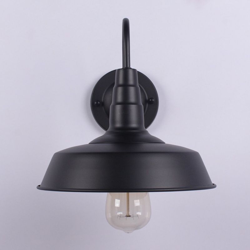 Luz de la pared de la pared industrial Luz de pared 1 Light Metal Wall Donce Black