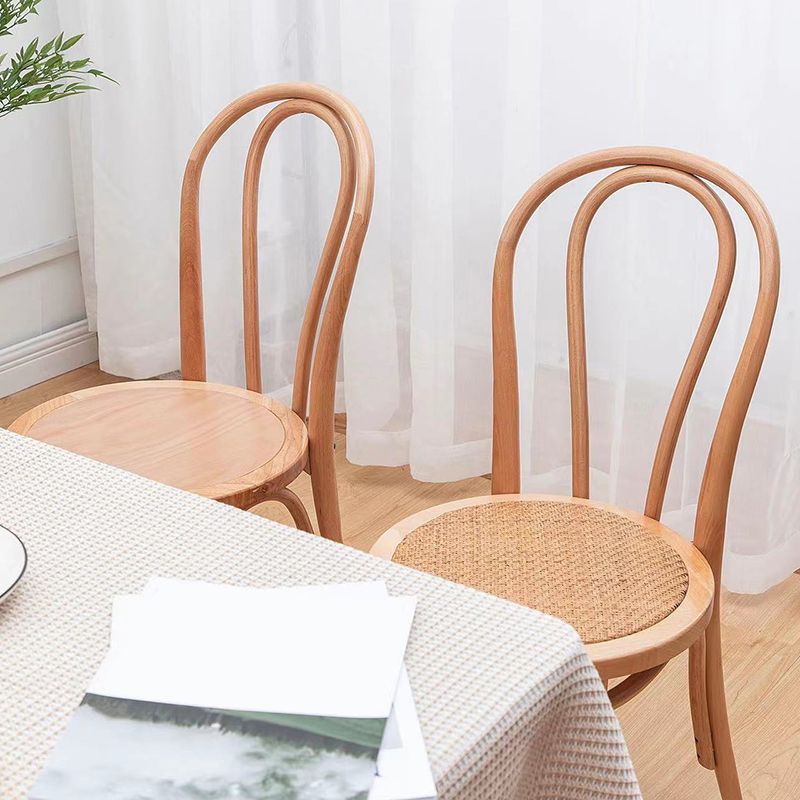 Solid Wood Side Chair Windsor Back Dining Chair for Living Room