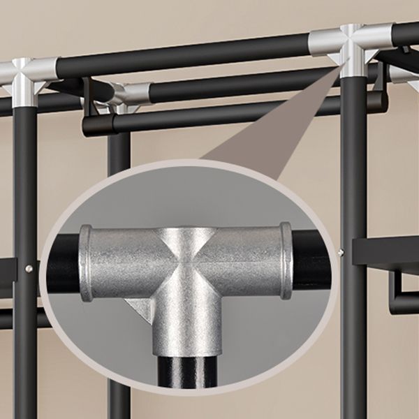 Steel Frame Wardrobe Armoire Contemporary Style Wardrobe Cabinet for Home