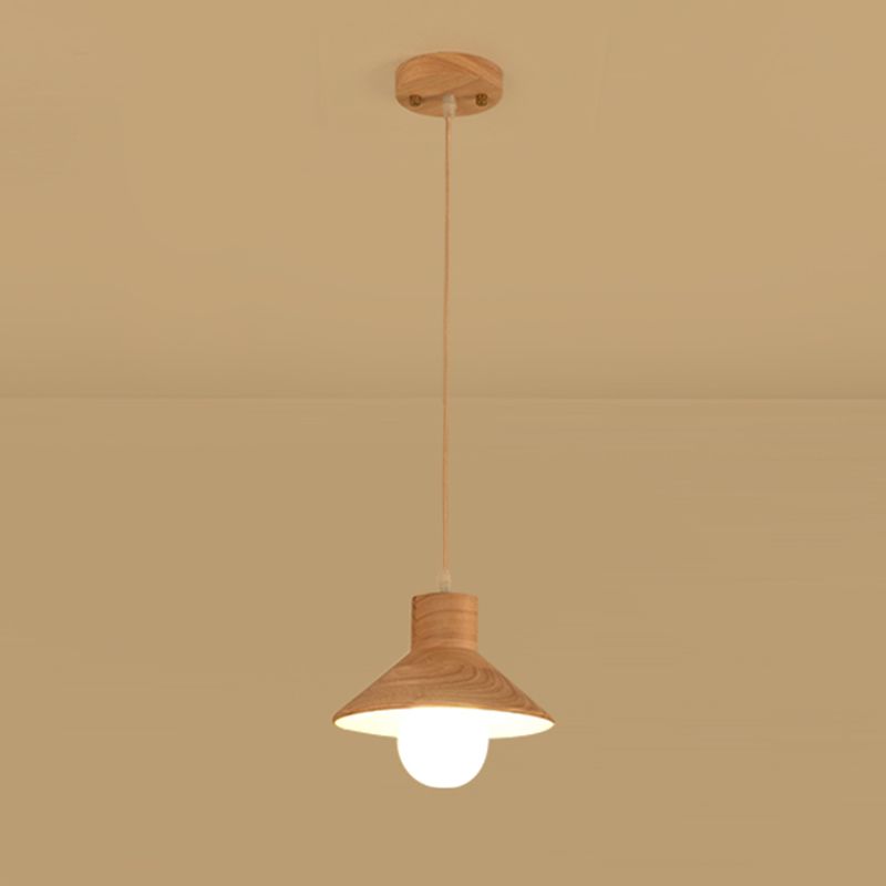 Petite salle à manger pendentif éclairage en bois 1 la tête simplicité de plafond suspendu