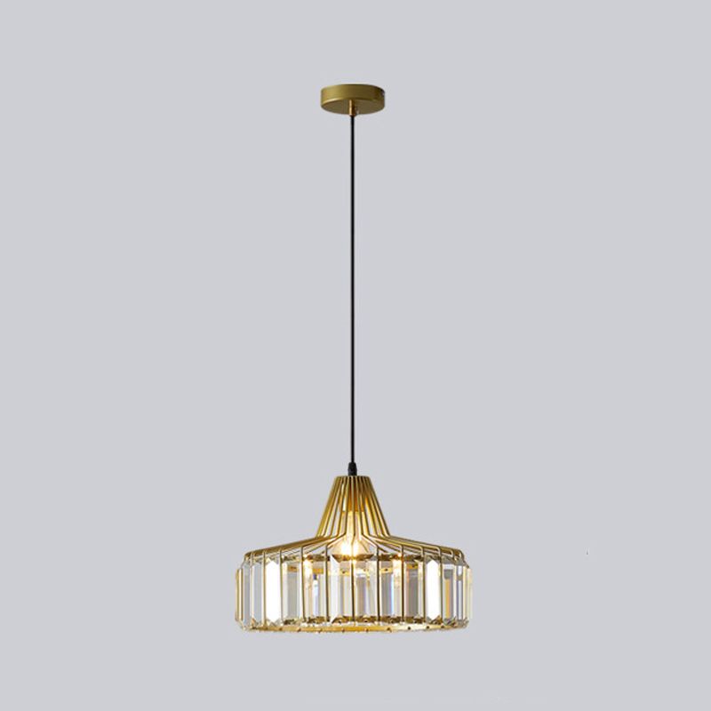 Modern Style Hanging Light Simple Crystal Pendant Lighting Fixture for Sitting Room