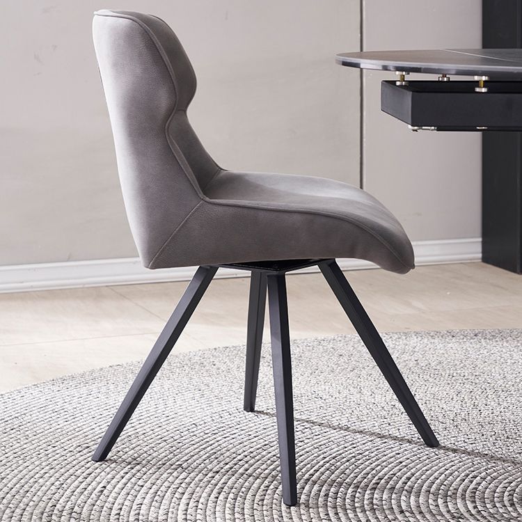 Sillas de comedor de cuero con brazo de estilo moderno, silla con respaldo para cocina