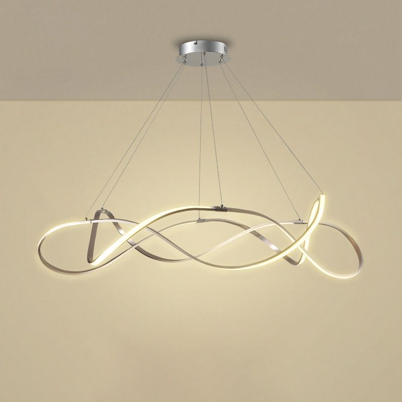 Lampadella a 1/2 livelli a 2/oro a 1/oro LED Minimalista LED a sospensione LED a sospensione per sala da pranzo, 31 "/43" di larghezza