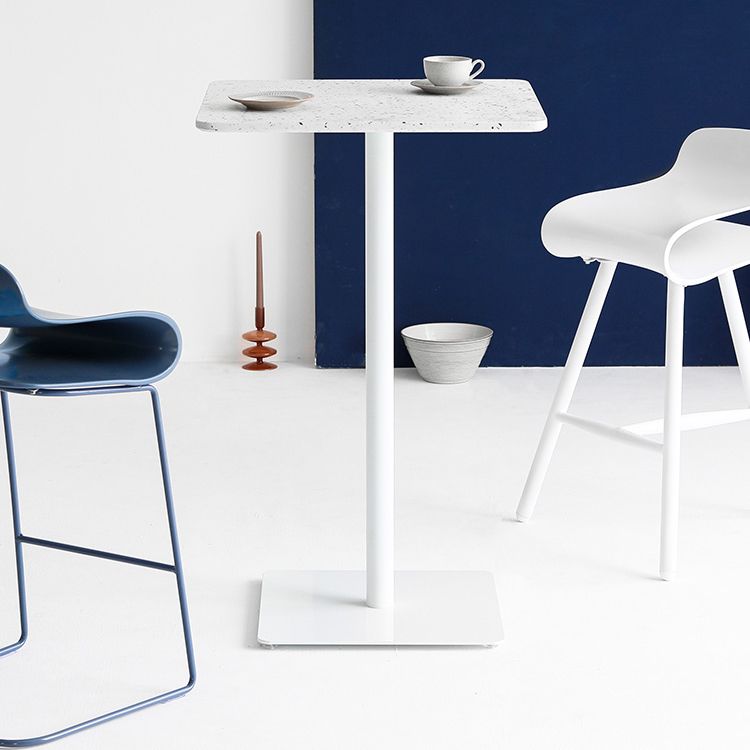 Square and Round  Pedestal Bar Table Modern Outdoor Stone Bar Table