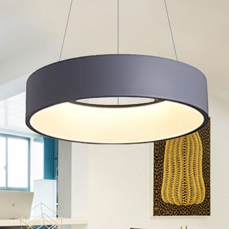 18 "/23,5" /31,5 "Dia ANELLO LUCE MIMINALISTA MIMINALISTA METALE BIANCA/GRIGIO/NERA LADGLITURA PENDANTE LED integrata per sala da pranzo