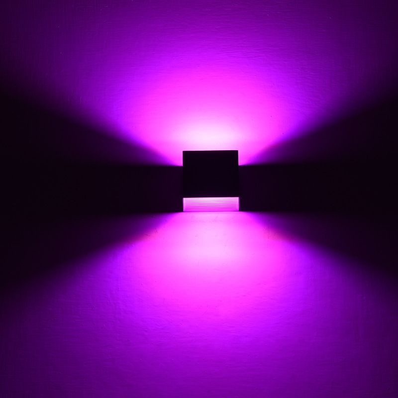 Outdoor Cube Shade LED Wall Lamp 1-Light Modern Aluminum Wall Mounted Light