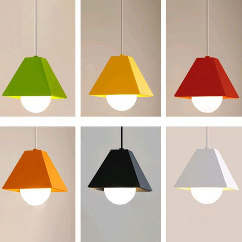 6.7 Inches Wide Macaroon Style Mini Pendant Light Contemporary Simplicity Colorful Hanging Light for Bar Restaurant