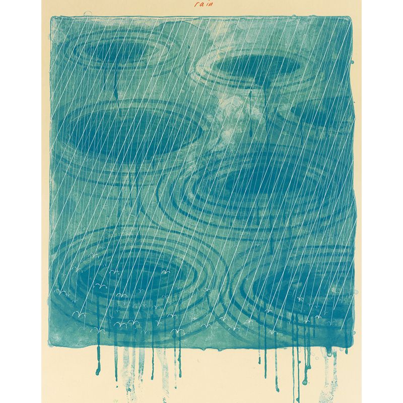 Aesthetics Ripples Mural Wallpaper Non-Woven Waterproofing Yellow-Blue Wall Art for Bedroom