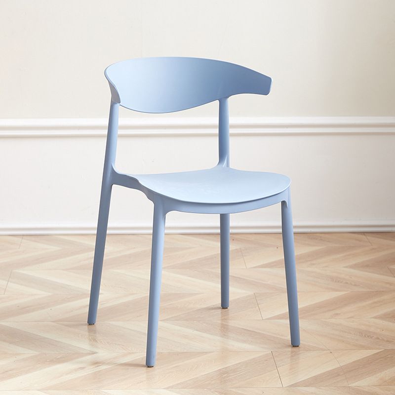 Dining Room Kitchen Dining Chair Open Back Plastic Side Chair