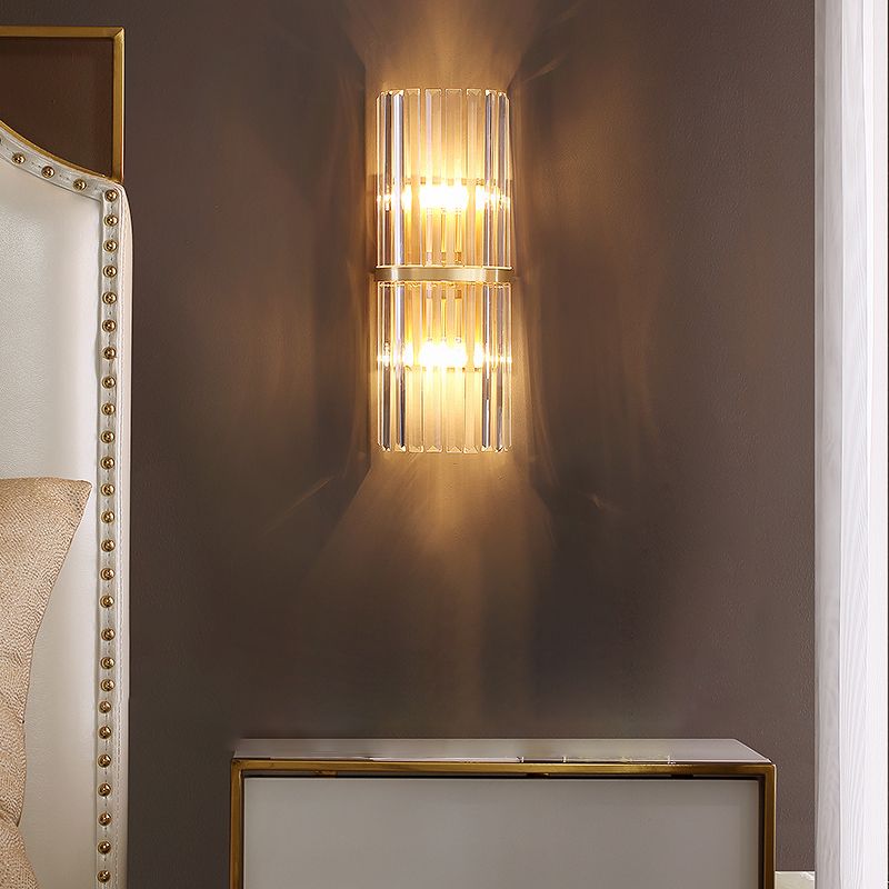 Gold Mur Sconce Postmodern Crystal Murd Murd Lightture pour le salon