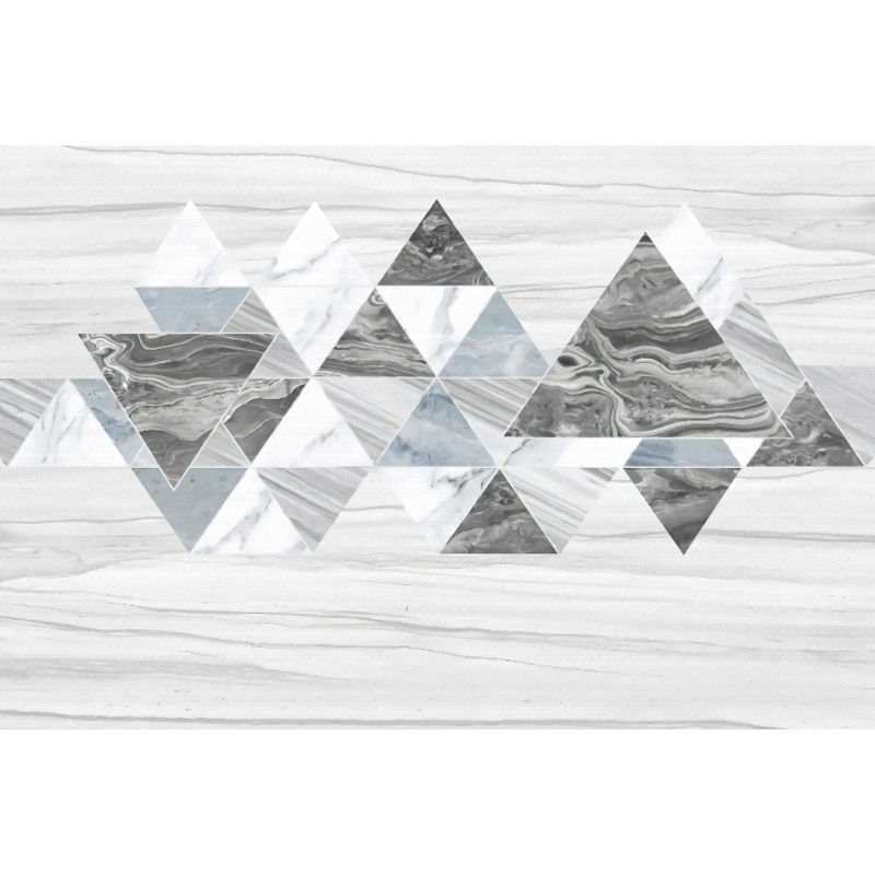 Geometric Marble Wallpaper Mural Grey Contemporary Wall Decor for House Interior