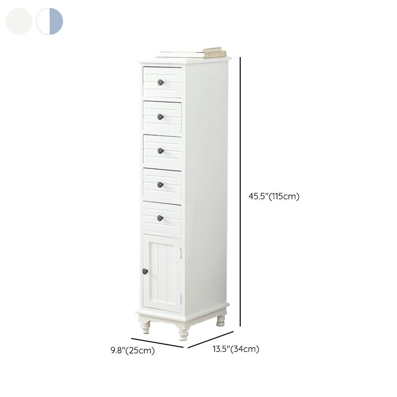 Nautical Vertical Solid Wood Storage Chest Bedroom Chest with Drawers