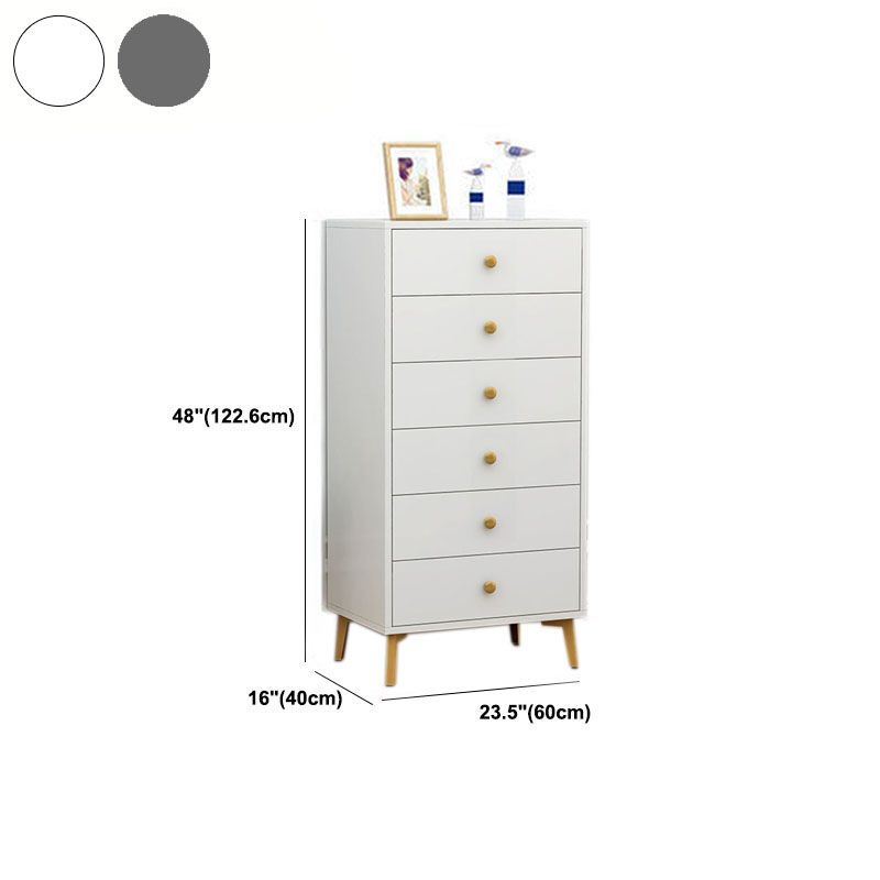 Glam Vertical Engineered Wood Storage Chest Bedroom Chest with Drawers