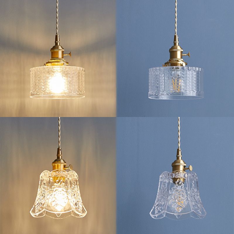 Lámparas de pared modernas de vidrio 1 lámpara de luz de pared de dormitorio ligero