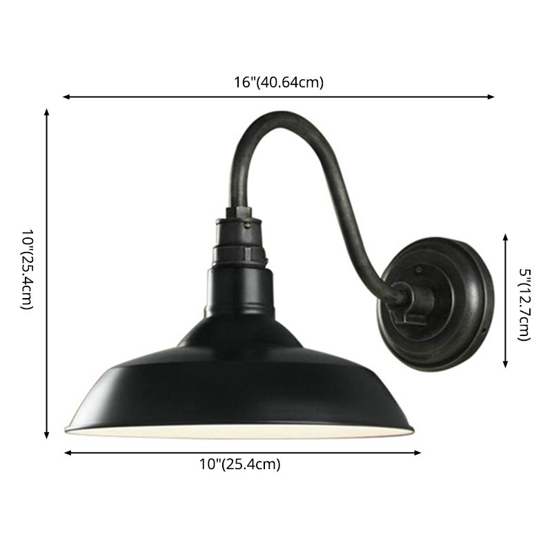 Wandleuchtenleuchte leichte Industriestil Metall Schwanzteeck Wandlampenvorrichtung für den Freien