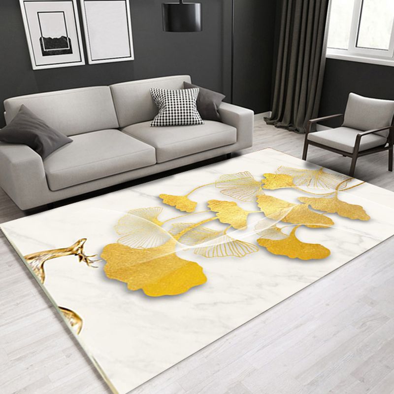 Glam Modern Rug Multi Color 3D Plant Print Rug Pet Friendly Non-Slip Machine Washable Rug for Living Room