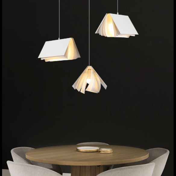 Rectangle Pendant Light Fixture Modern Style Metal Dinning Room Suspension Pendant