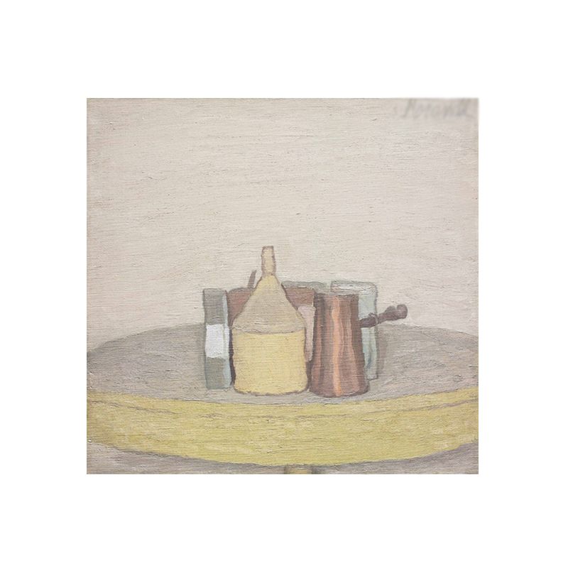 Traditional Tableware and Desk Canvas Bathroom Wall Art in Brown, Multiple Sizes