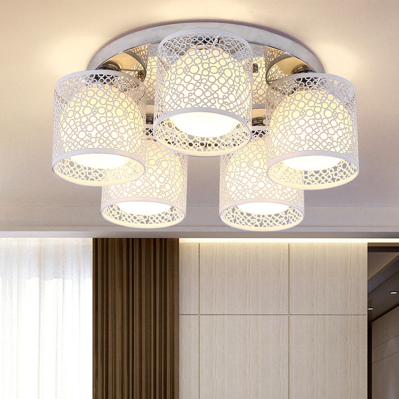Modern Style Ball Shape Flush Mount 5-Lights Glass Ceiling Light for Bedroom