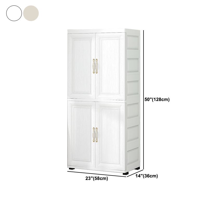 Modern Style Plastic Wardrobe Cloth Rod Included Wardrobe Closet