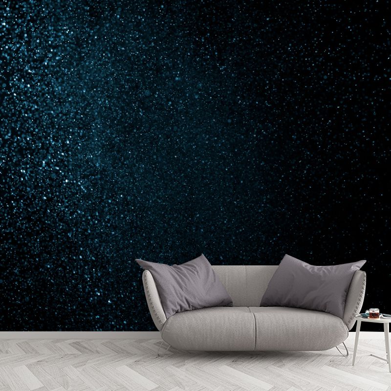 Starry Late Night Wall Mural Modern Water-Proof Living Room Wall Art, Customized Print