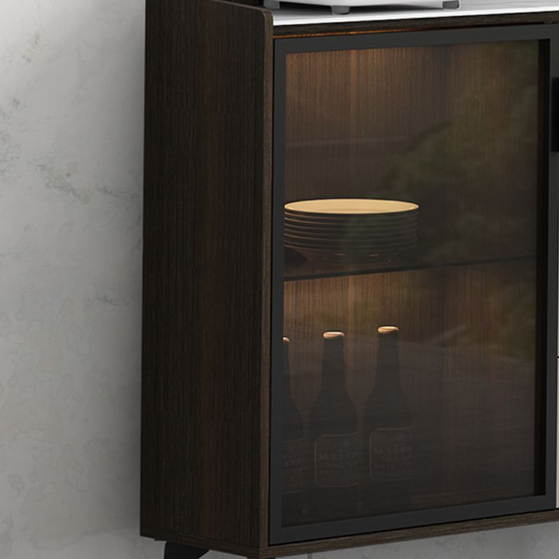 Modern Buffet Sideboard Stone Sideboard with Cabinets and Drawers