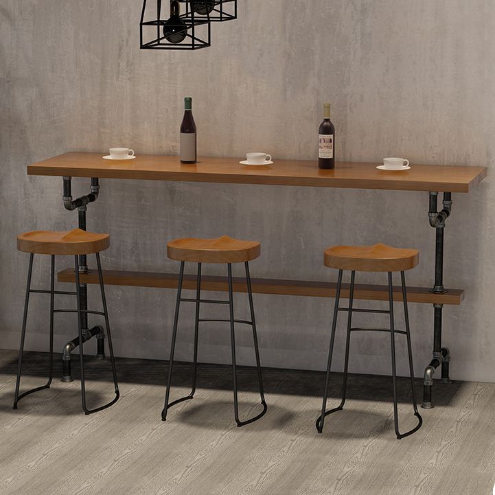 Modern Solid Wood Counter Height Set 1/2/4/7 Pieces Indoor Natural Counter Set