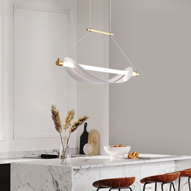 1-Light Geometric Island Pendant Lights Modern Metal Island Pendant Lighting