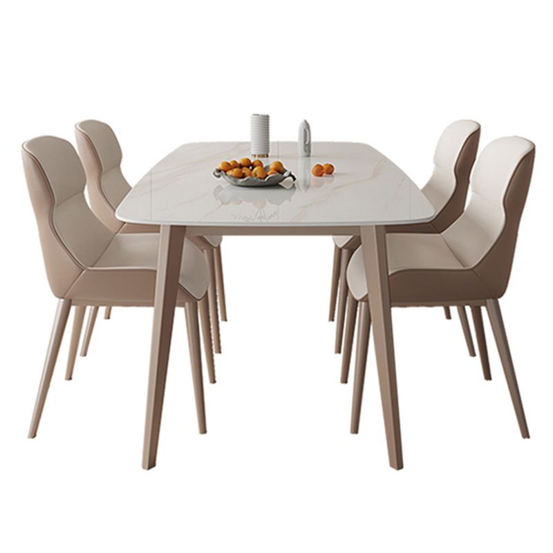 Modern 1/2/5 Pieces Dining Set Rectangle Stone Kitchen Dining Table