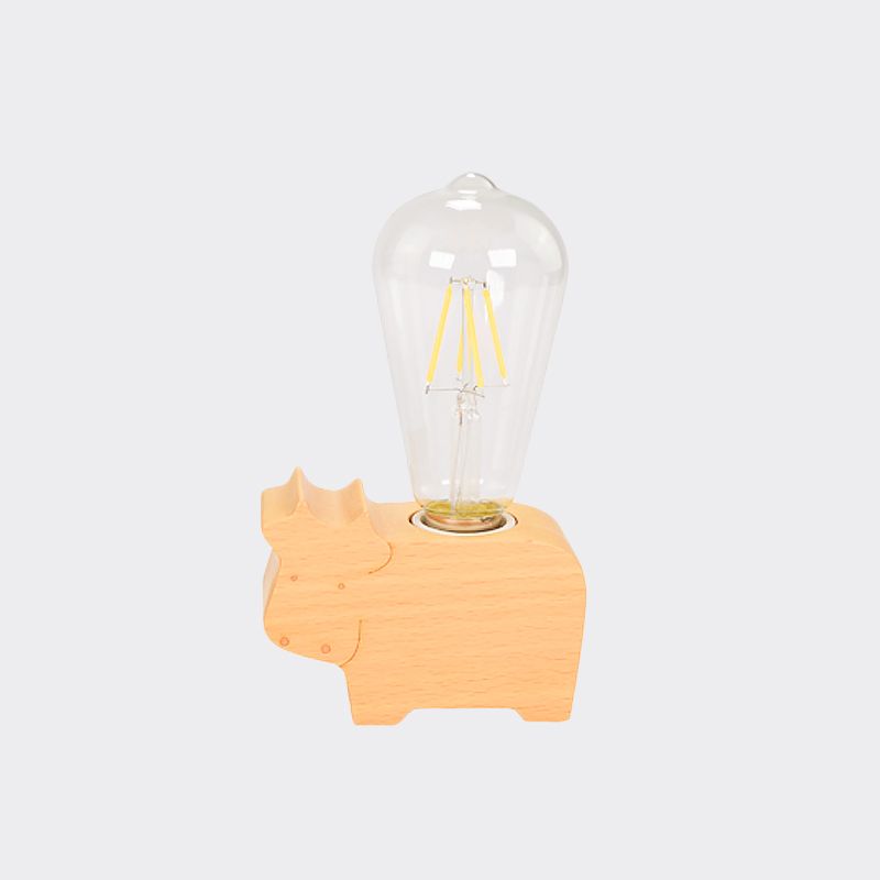 Moderne leeslamp met enkele lamp met glazen schaduw beige schapen/olifant/koe kleine bureaubriek voor slaapkamer