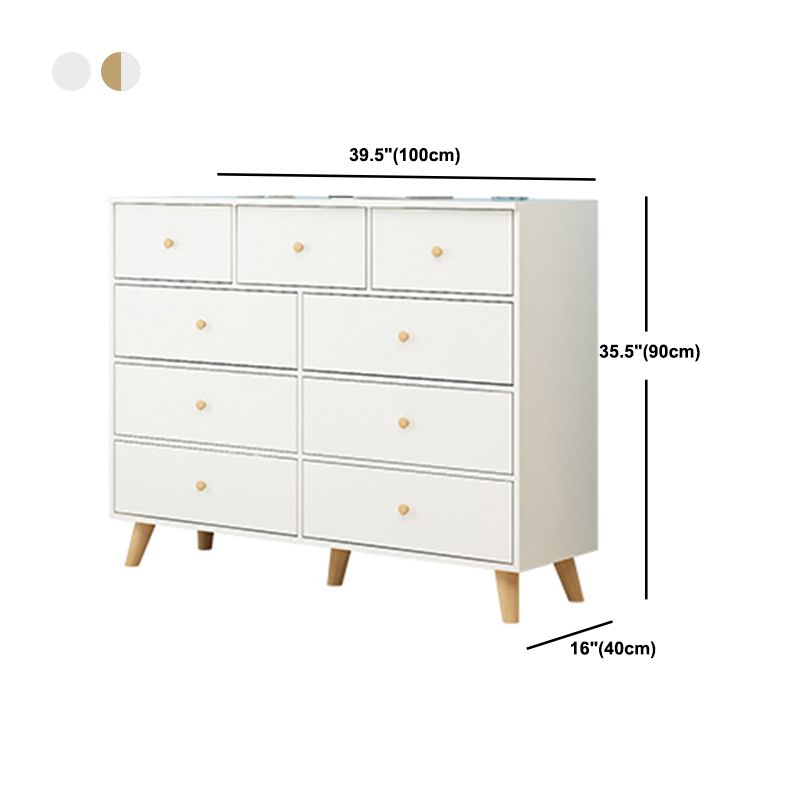 Contemporary 35.43" Tall Wooden Chest, Rectangle Accent Chest with Drawers