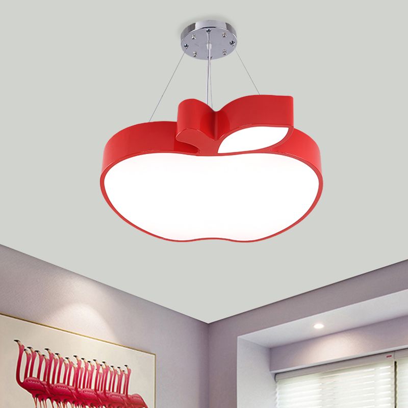 Pendentif de plafond bleu / jaune / vert Apple Simplicité LED LED LED DE CHANDELIQUE ACRYLI
