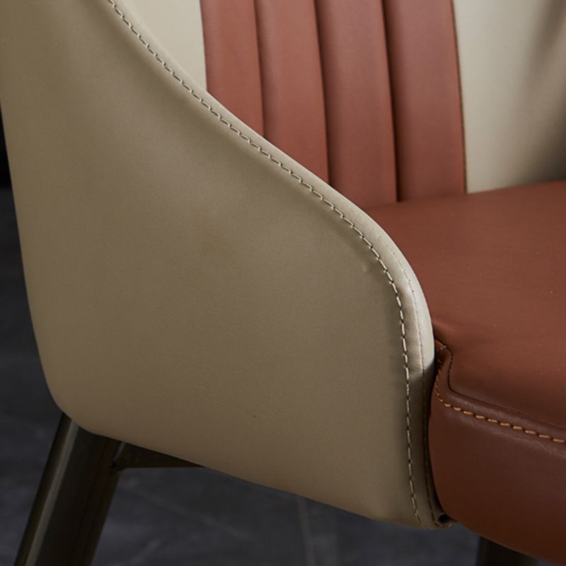 Silla de comedor de metal industrial Sillas de comedor de cuero PU para uso en restaurantes